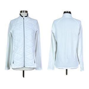 Athleta | Flurry Force Primaloft Quilted Zip White Workout Winter Active Jacket